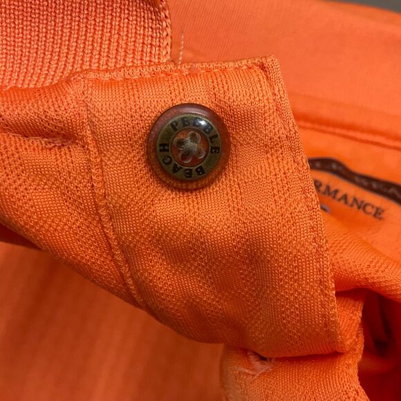 Pebble Beach Men's XL Performance Golf Polo Shirt Orange short sleeve Polyester - Picture 3 of 9